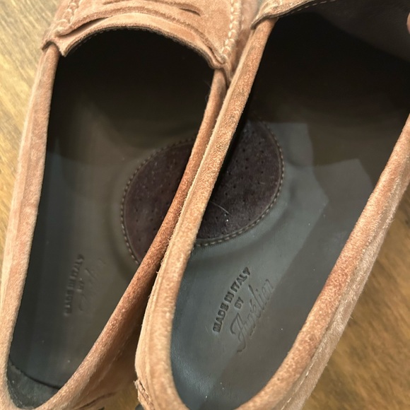 Aurélien soft suede pink driving loafers 39 made in Italy - Picture 12 of 12